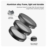 TELESIN Lens Filter Set for DJI Osmo Action 5/4/3 – CPL, ND8, ND16, ND32 Camera Lens Filters