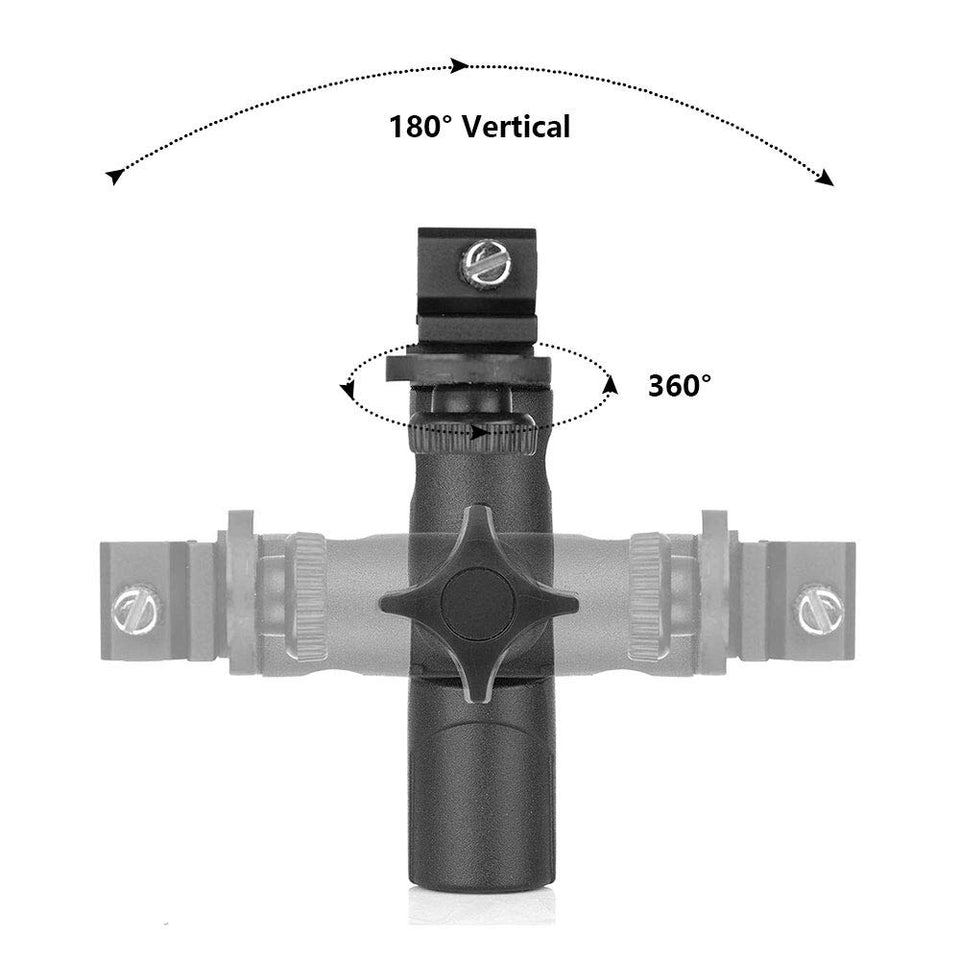 Dual Flash Bracket Hot Shoe Speedlight Stand Umbrella Holder Light Stand Mount 1/4'' to 3/8'' Compatible With Studio Video DSLR Camera