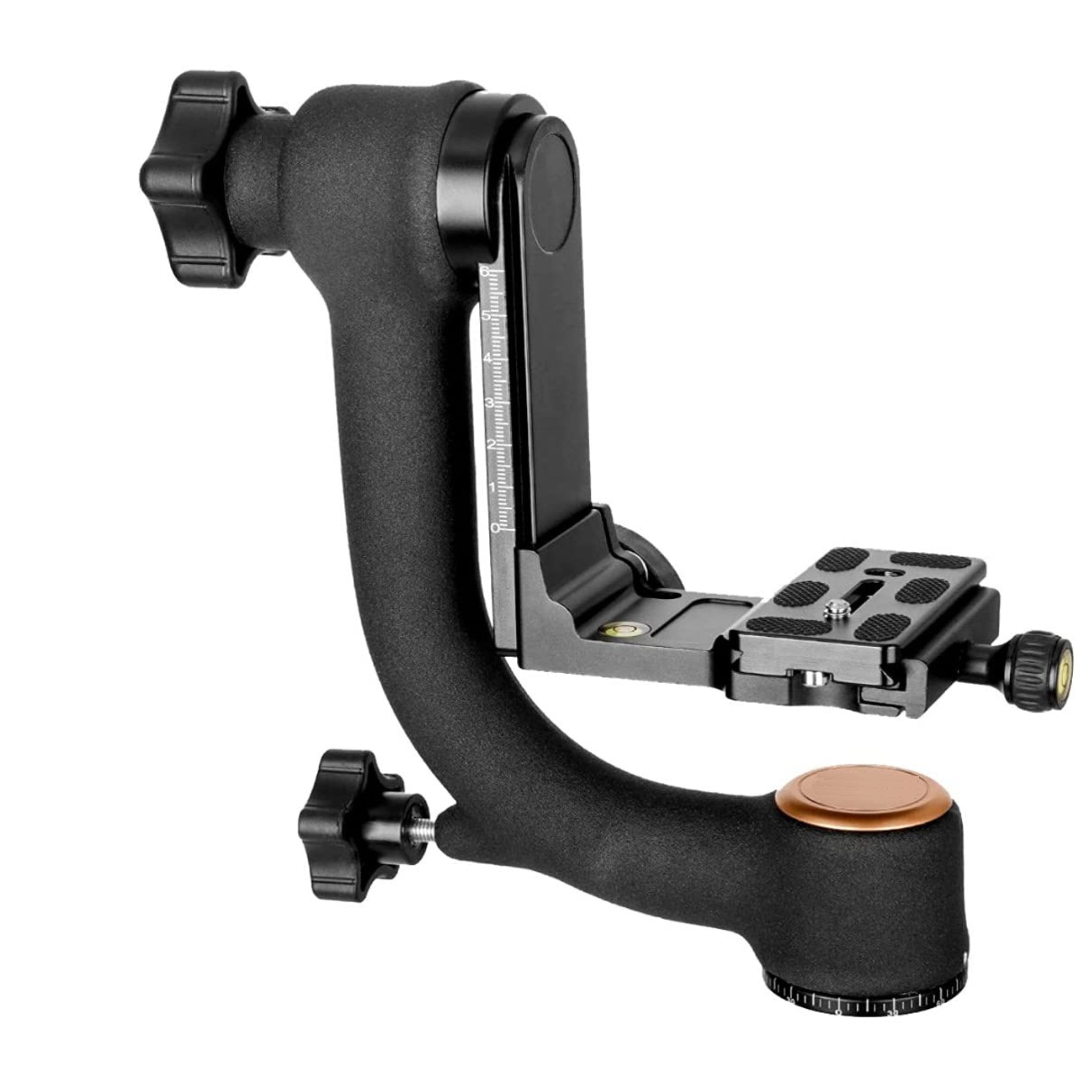 Heavy Duty Tripod Gimbal Head – 360° Panoramic Aluminum Mount with Arca-Swiss Quick Release