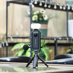 Insta360 ONE X2 cage with dual cold shoe accessory mounts