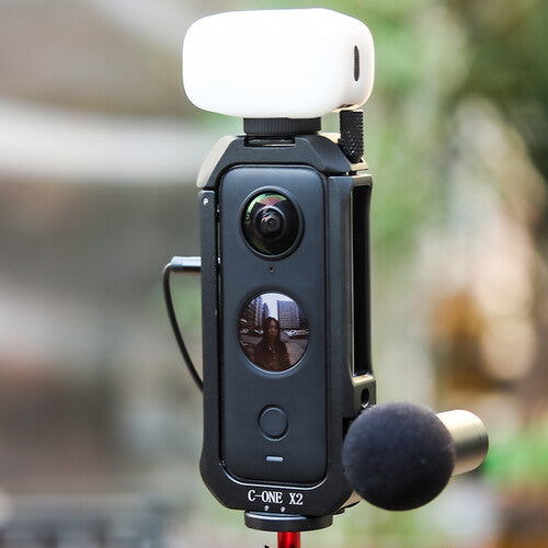 Camera cage compatible with Insta360 ONE X2 action camera