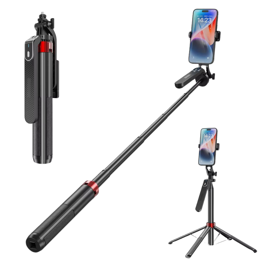 1.6m selfie stick tripod with remote