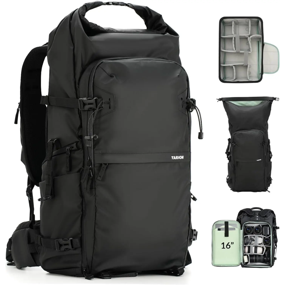 X-Prober 35L camera hiking backpack with tripod holder and laptop compartment