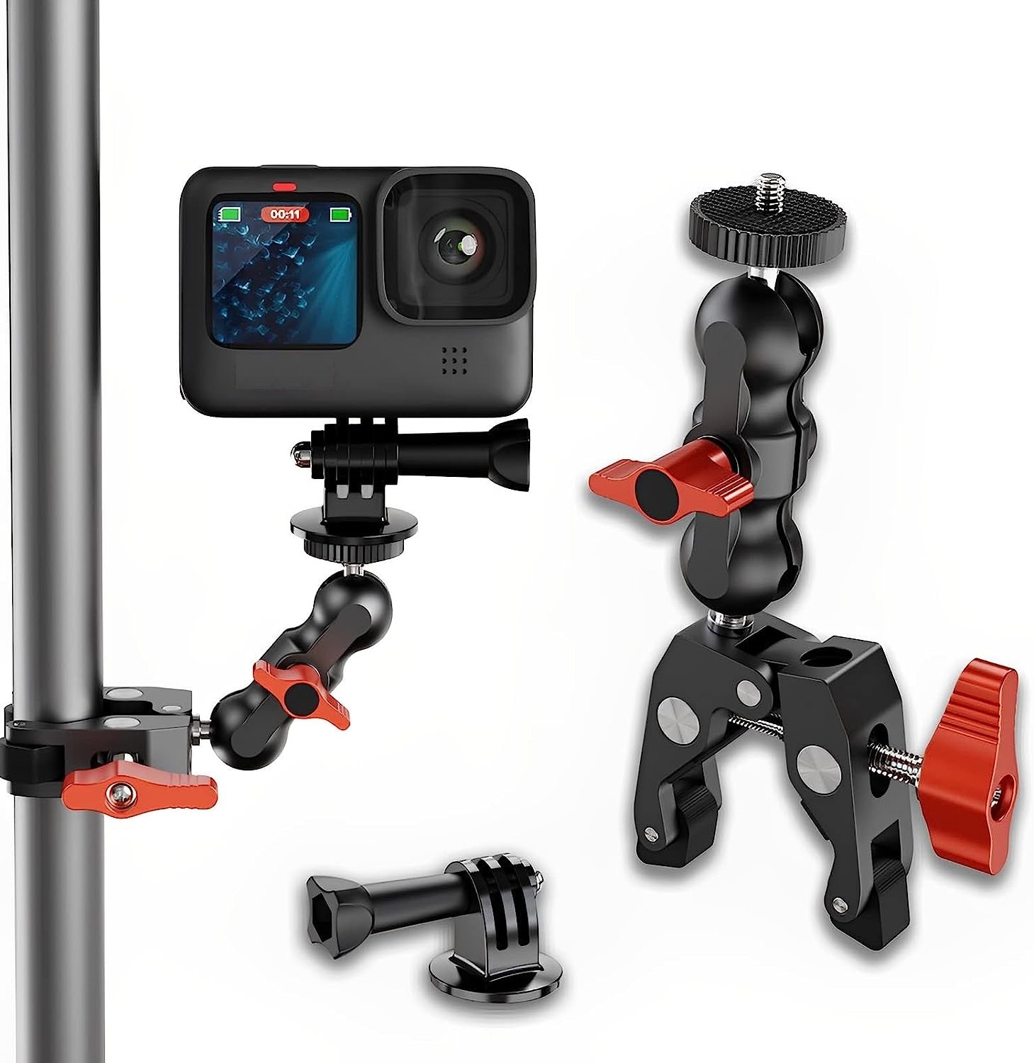r095 ulanzi camera clamp mount for action cameras 