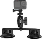 Dual suction cup camera mount