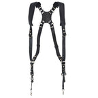 Dual shoulder leather camera strap harness for DSLR and SLR