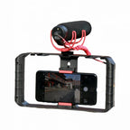 dual handle smartphone video rig stabilizer for vlogging