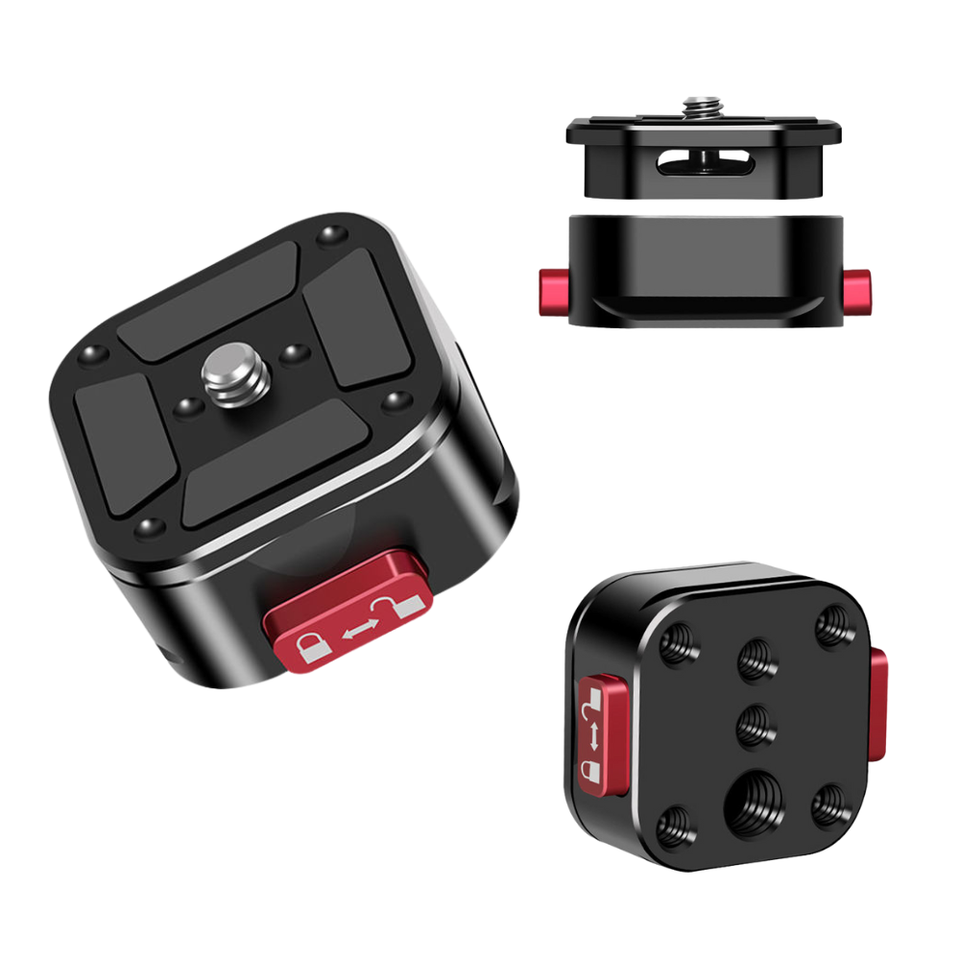 Aluminium quick release tripod plate mount adapter for DSLR cameras