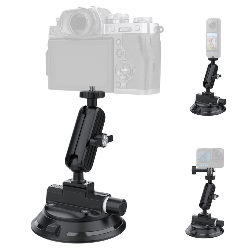 360 rotation suction cup camera mount