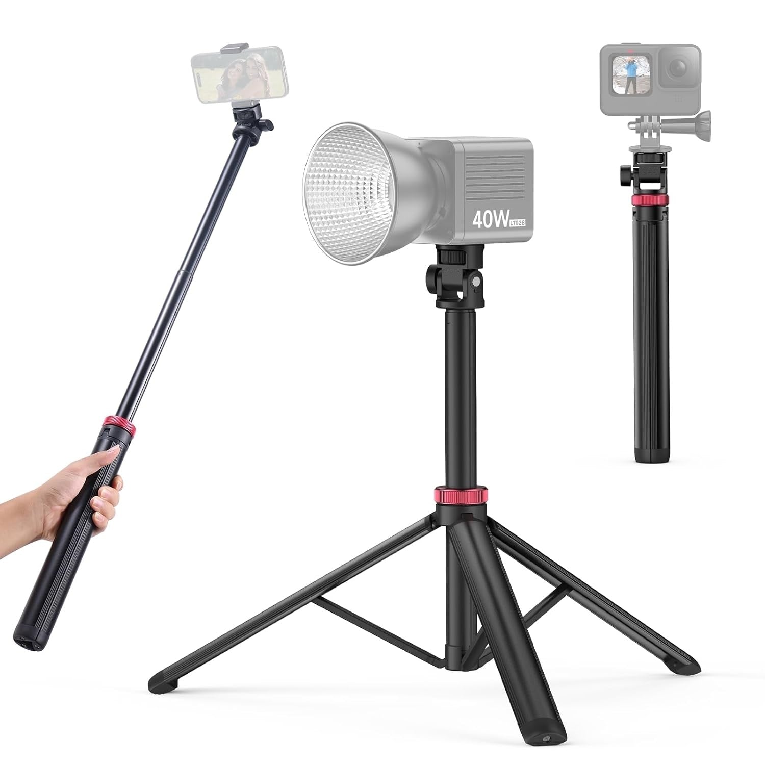 Outdoor Tripod Light Stand YT-V200 for 40W COB Lights with 1/4 Mount
