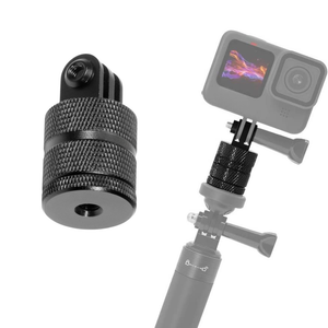 Aluminum 1/4 inch tripod adapter mount for GoPro