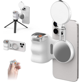 Smartphone creator kit with magnetic camera grip and selfie ring light