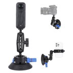 Air pump vacuum suction cup mount for GoPro and action cameras