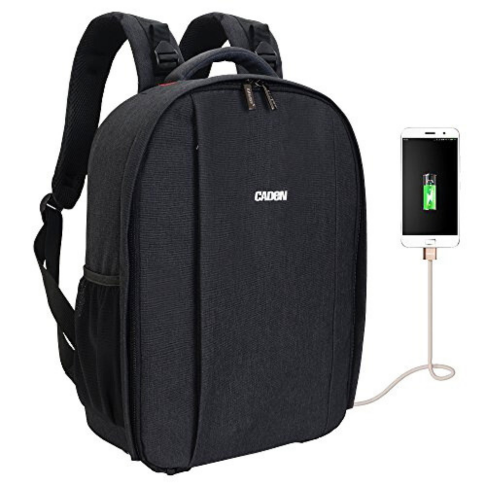 CADeN D10 professional waterproof camera backpack with USB port