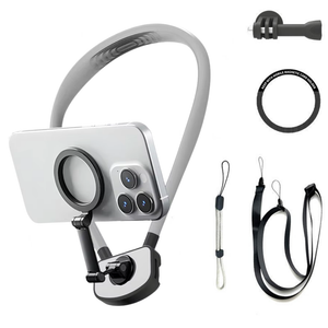 U-shape magnetic neck holder mount for GoPro and mobile phones