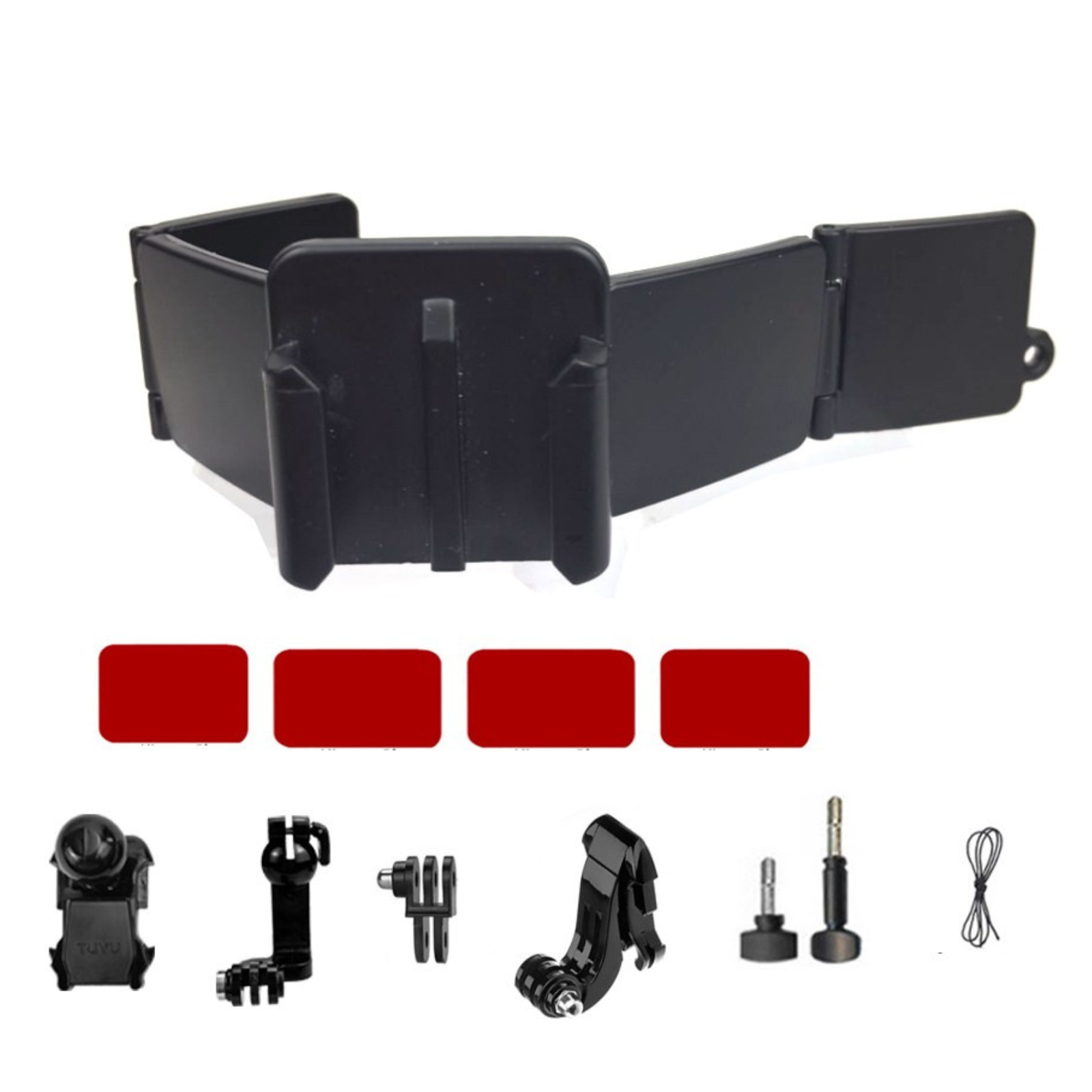 Helmet chin mount with removable quick release for GoPro and Insta360