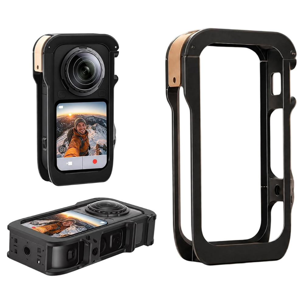 Aluminum Camera Cage for Insta360 X6 lightweight 48g design