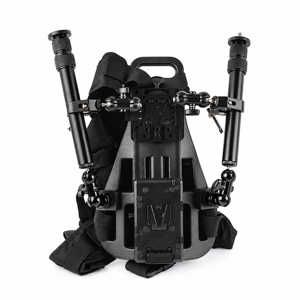Photography Back Support Vest with Dual Telescopic Light Mounts
