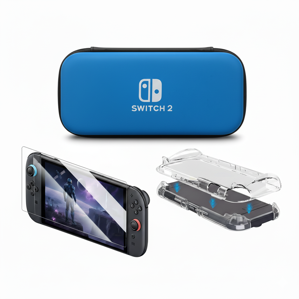 Portable travel storage case for Switch 2 gaming console