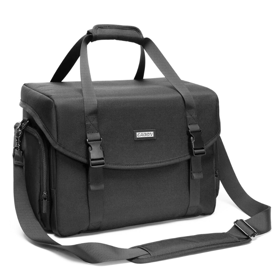 CADeN camera shoulder messenger bag with tripod holder and laptop slot
