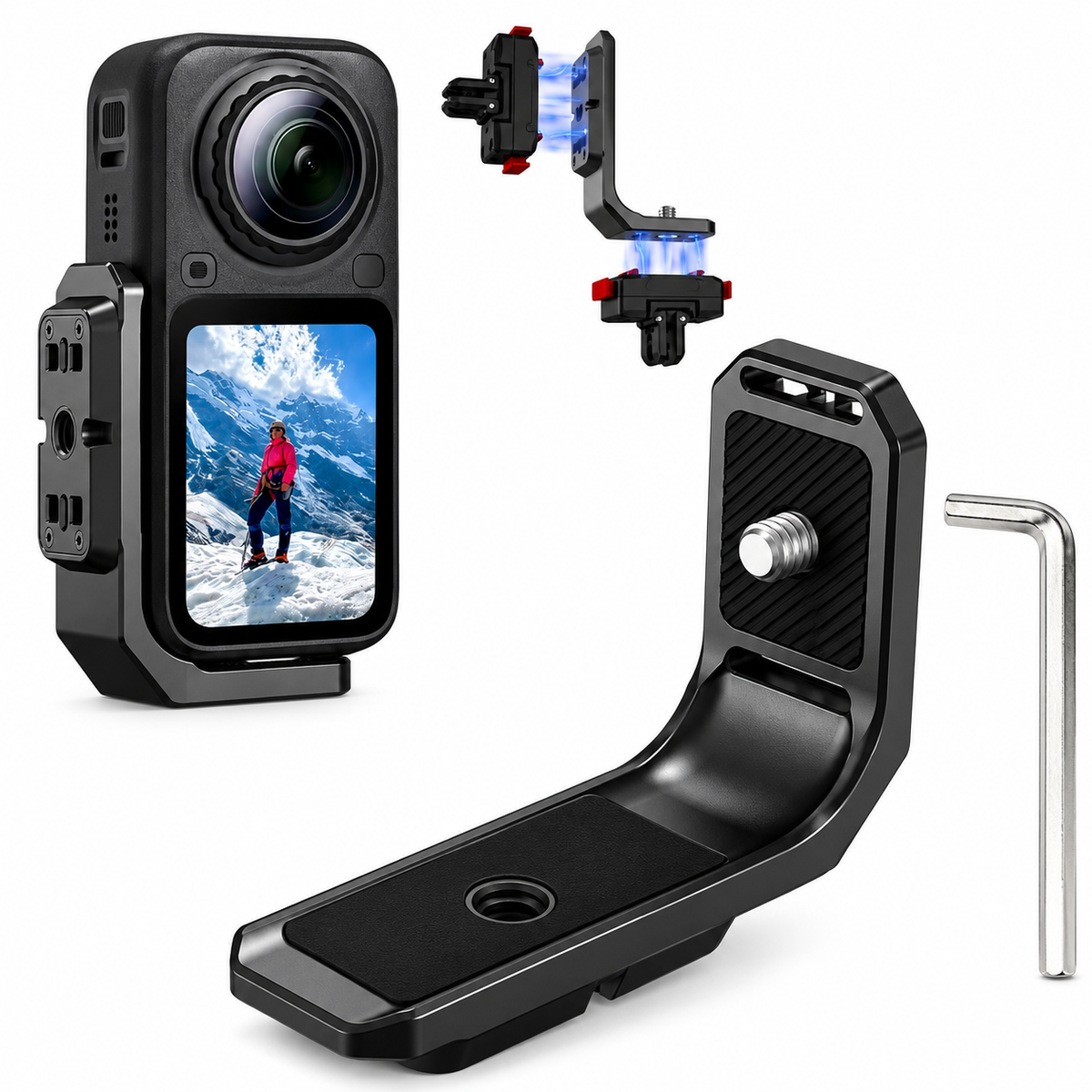 Horizontal Vertical Mount Bracket for Insta 360 X6