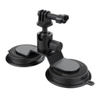 Magnetic suction cup car mount holder for action cameras and phones