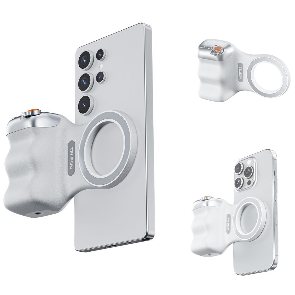 ShotGrip Magnetic Camera Grip with Wireless Shutter for Smartphones |  Telesin