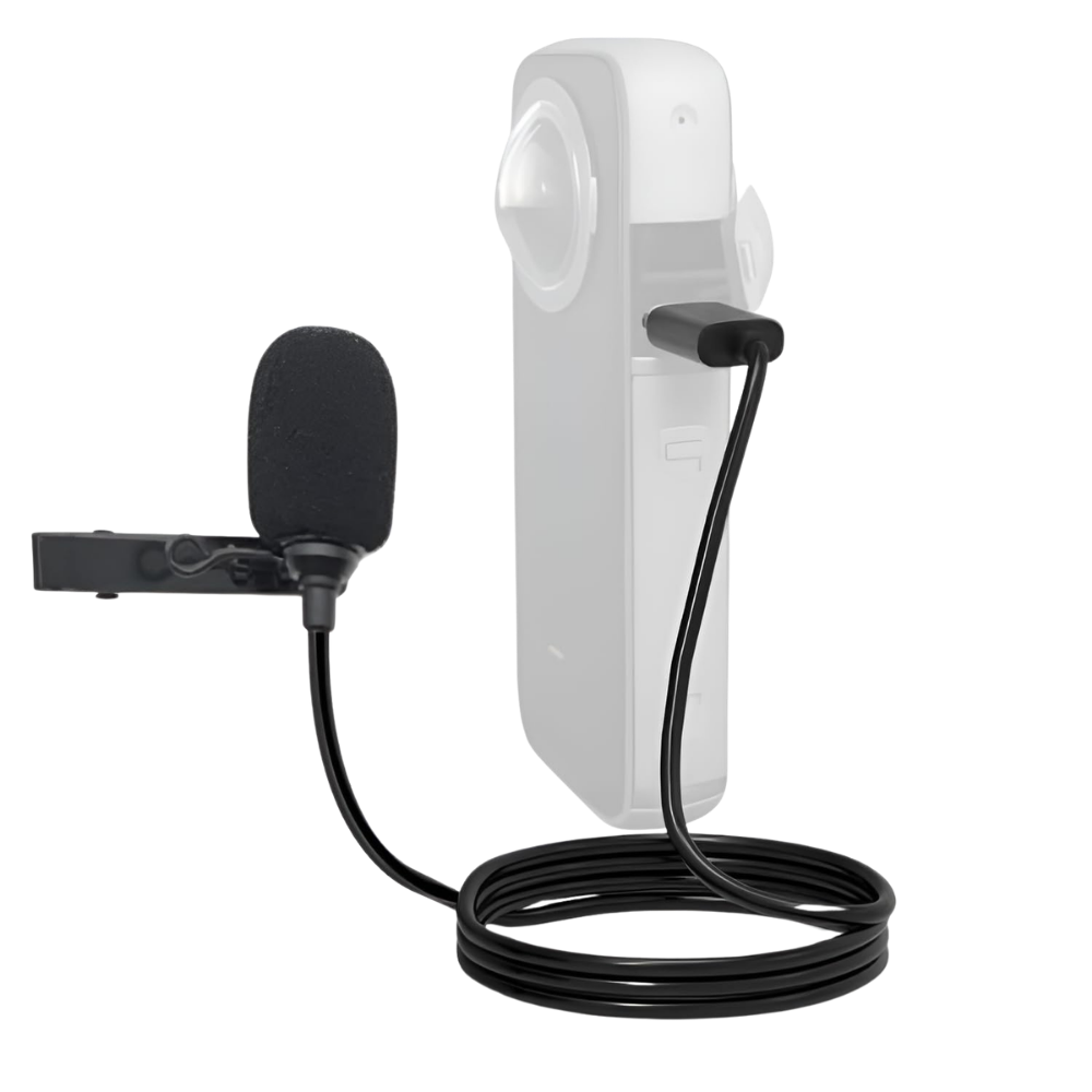Insta360 Lavalier Mic – Compacte Draadloze Microfoon Met USB-C Naar 3,5 Mm Adapter, Voor Interviews En Live Streaming