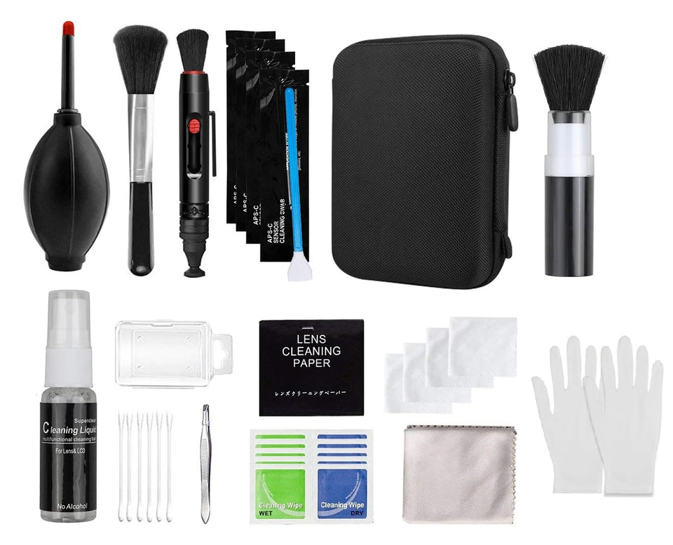 14-in-1 camera cleaning kit with lens and screen cleaning tools