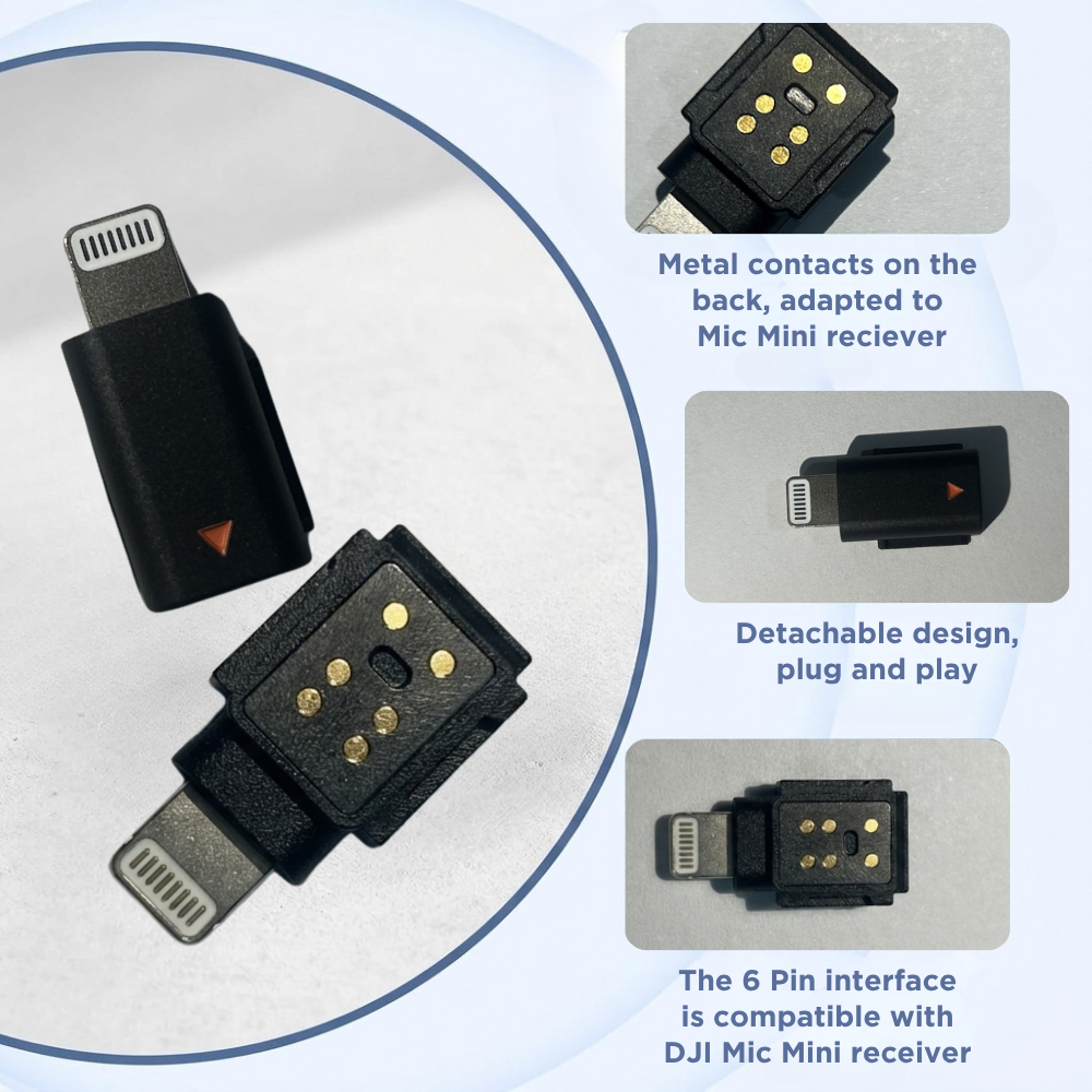  Lightning Adapter For DJI Mic Mini