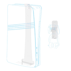 PS5 wall mount with controller holder and headset stand