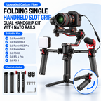 Dual handgrip gimbal handle kit with NATO rails