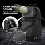 waterproof 1200D polyester sling bag with rain cover