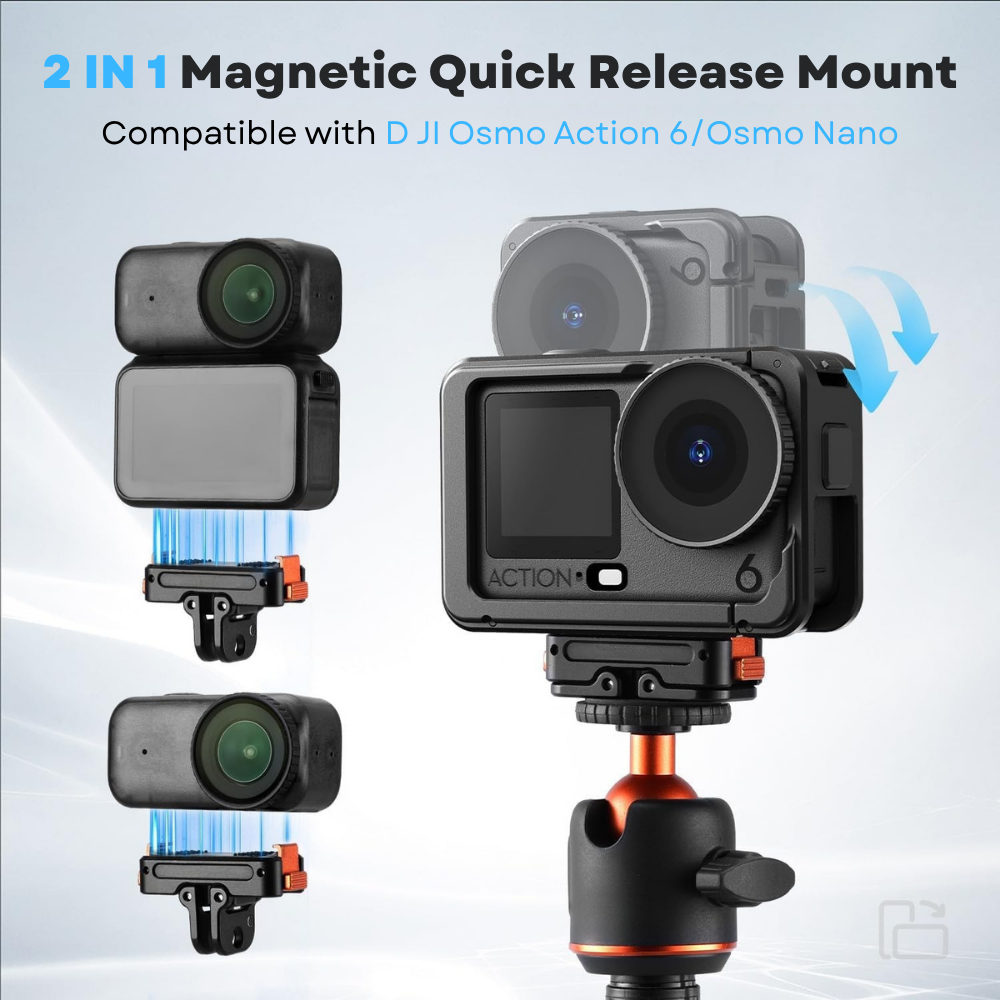 dji osmo action 6 magnetic mount dual claw