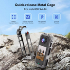 Insta360 X4 Air cage with dual cold shoe mounts