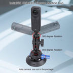 360 degree rotating suction mount for Insta360 and DJI cameras