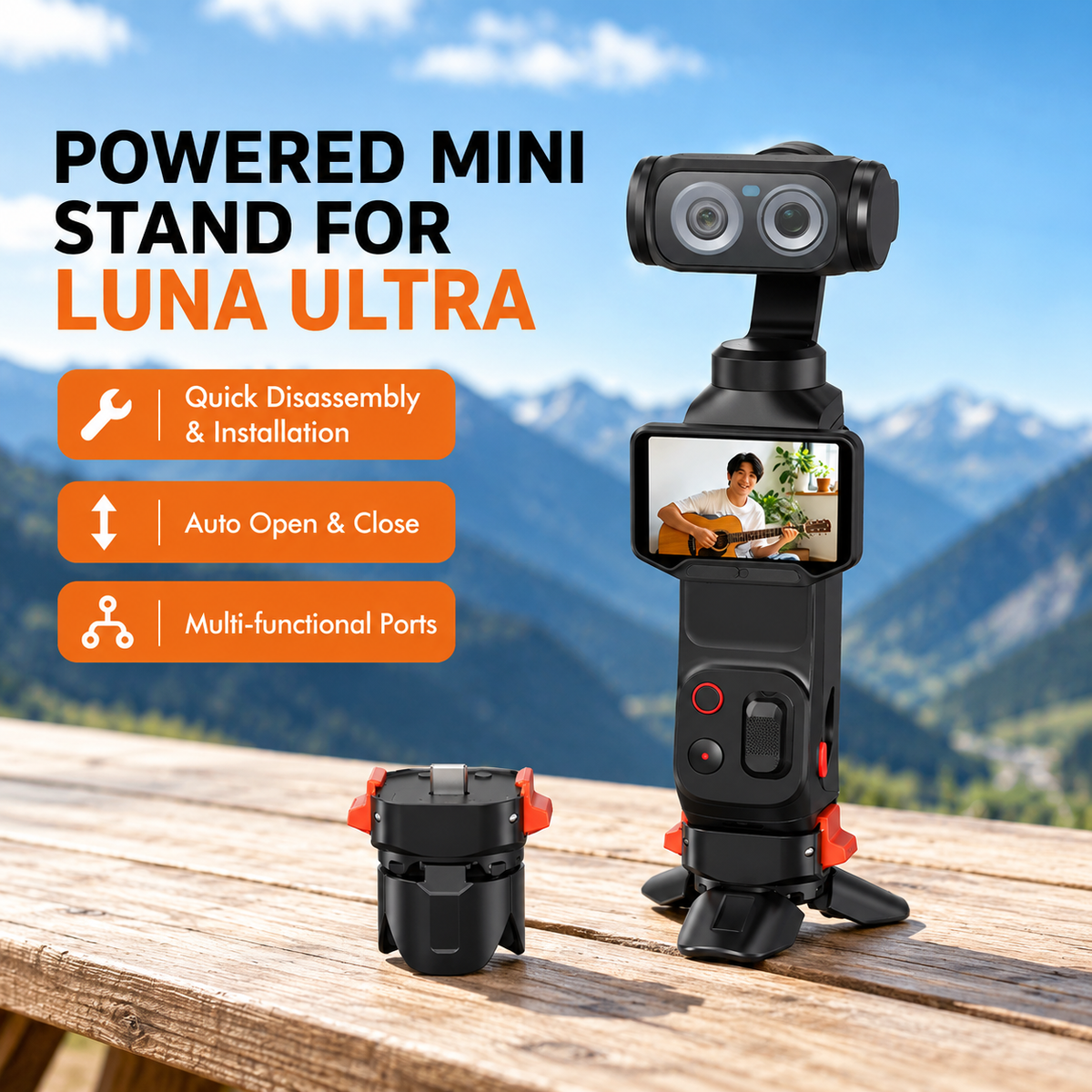 Mini Tripod Adapter with magnetic quick release