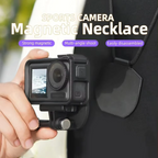 Strong magnetic chest harness mount compatible with DJI Osmo Action cameras