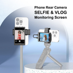 rear camera display for phone vlogging