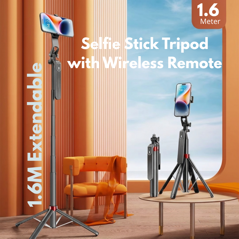 smartphone tripod with wireless shutter remote
