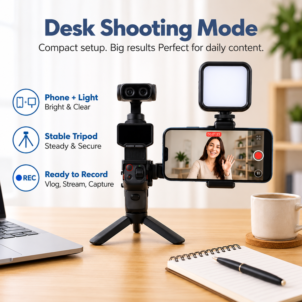 Modular smartphone handheld mount for Luna Ultra