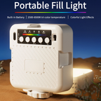 rgb video light with three cold shoe mounts for photography