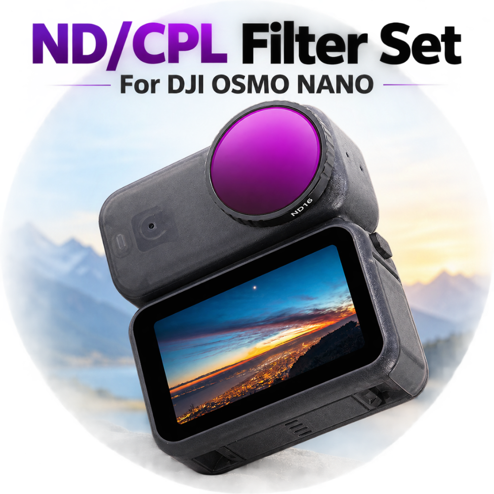 ND Filter Set for DJI Osmo Nano screw-on multicoated optical glass
