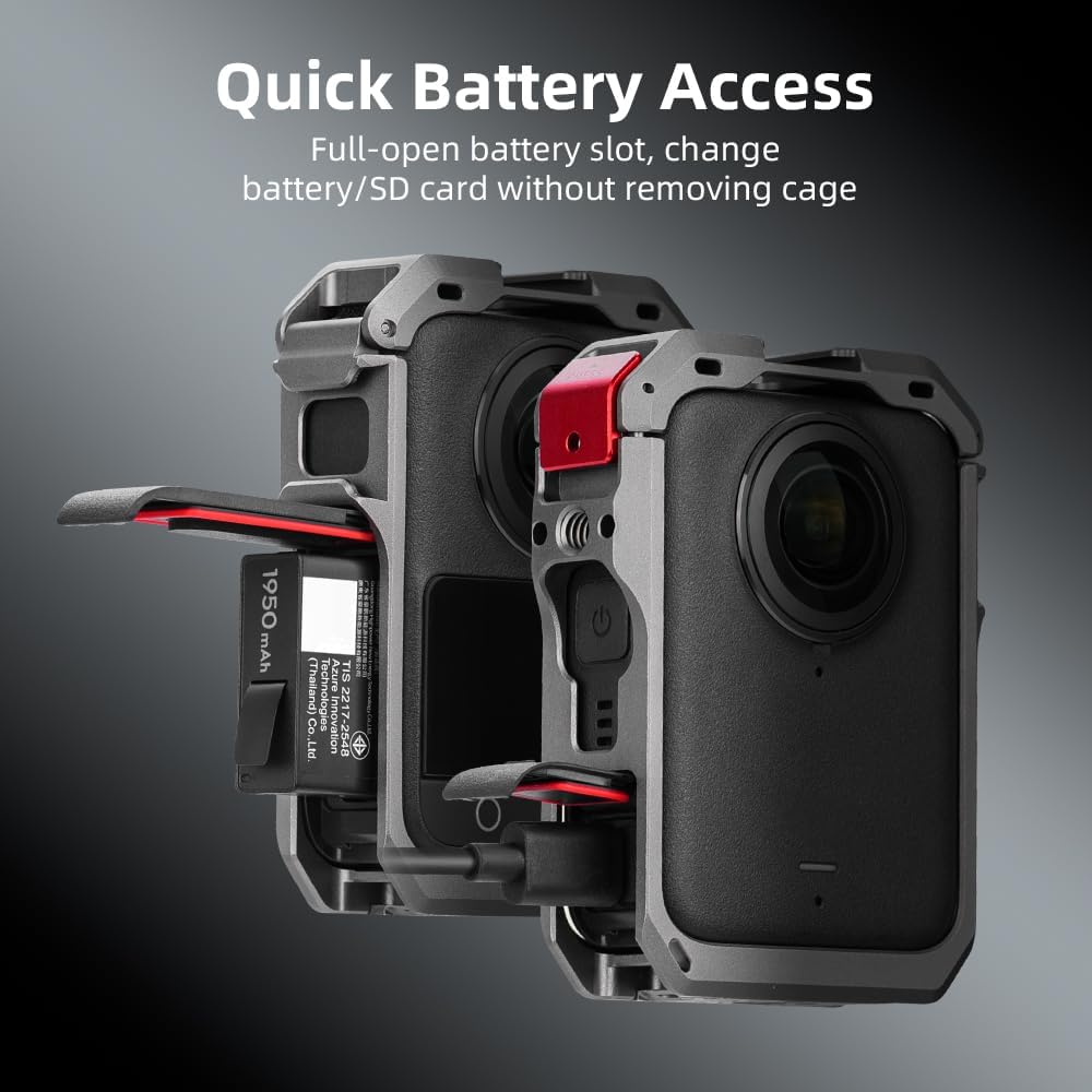 Yantralay Metal Camera Cage with Lens Protector for DJI Osmo Action 360