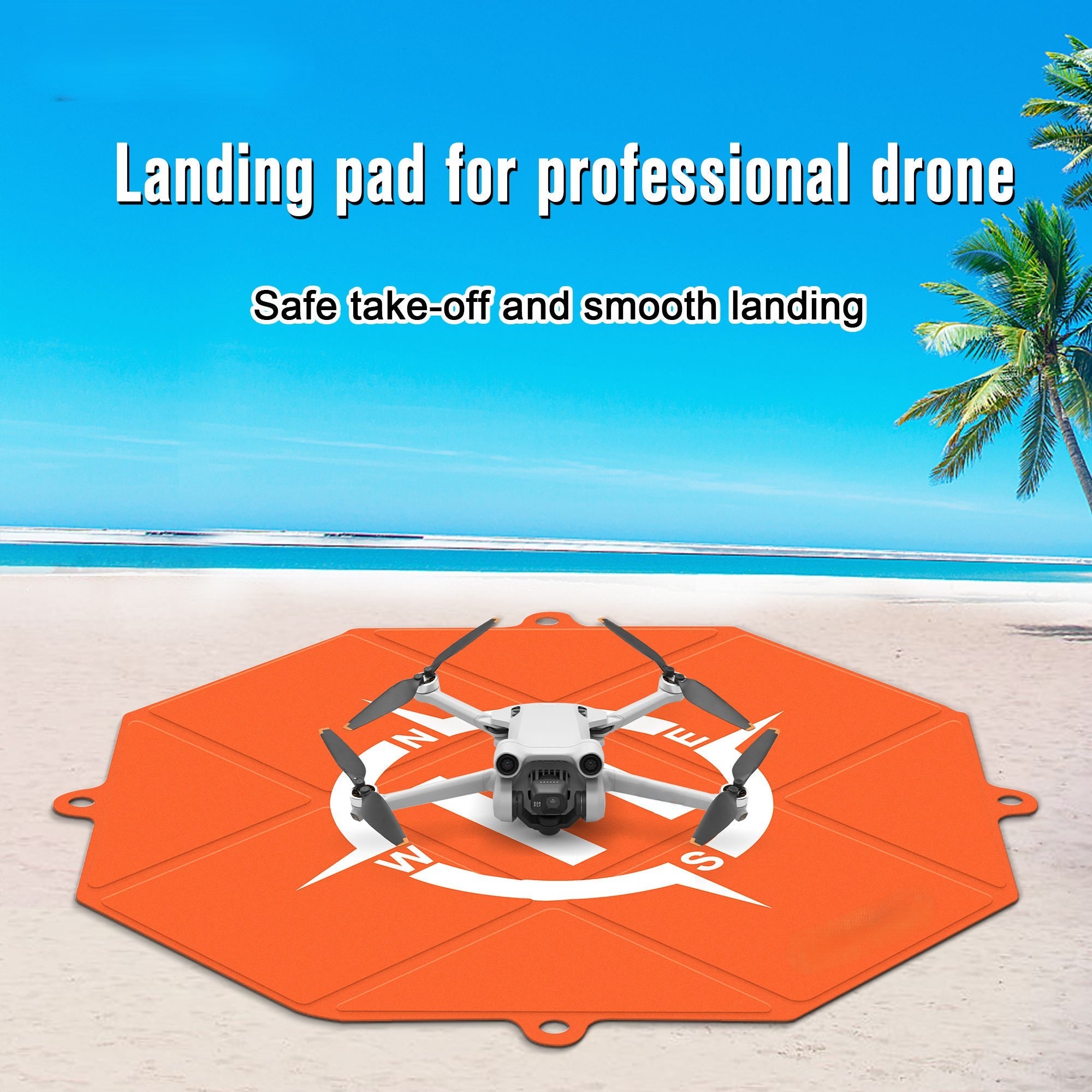 Octagonal portable landing mat for DJI Mini, Air, and Phantom drones