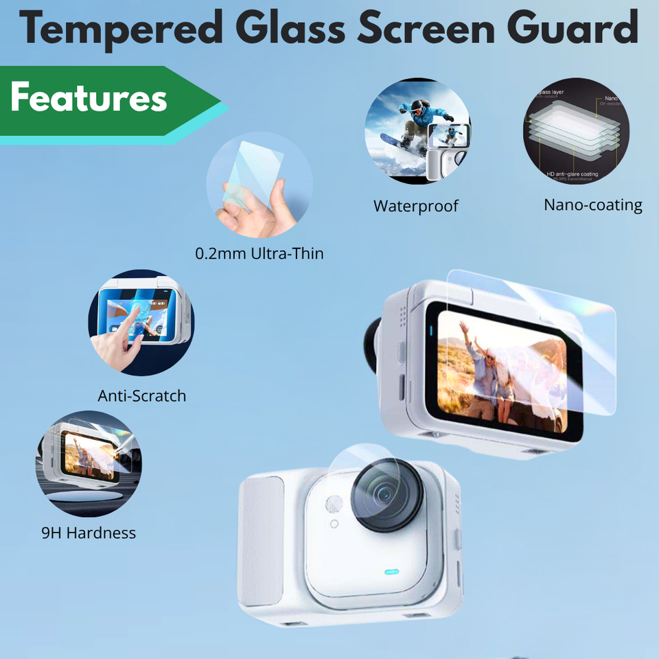 9H hardness HD clarity film for Insta360 GO Ultra protection