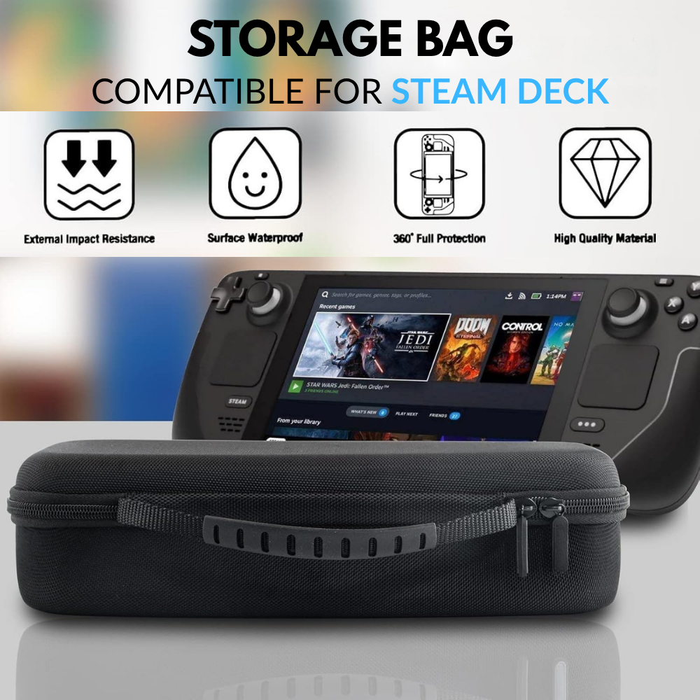 steam deck travel case accessory storage bag