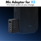 insta360 x5 external mic adapter usb c