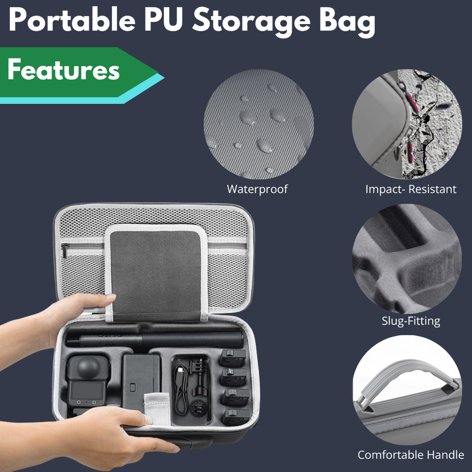 Hard shell travel bag for DJI OSMO 360 action camera accessories