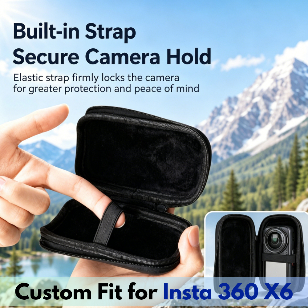 Carrying Case for Insta360 X6 with wrist strap